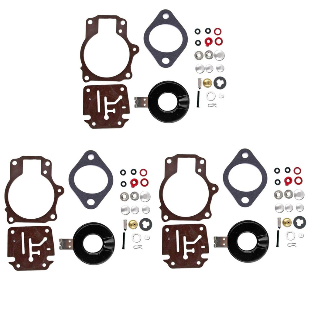 Set of 3 Carburetor Rebuild Repair Kits for Johnson Evinrude 65 70 75 HP