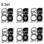 Set of 6 Carburetor Repair Kits for ZAMA RB-155 RB-164 STIHL BG66 BG86