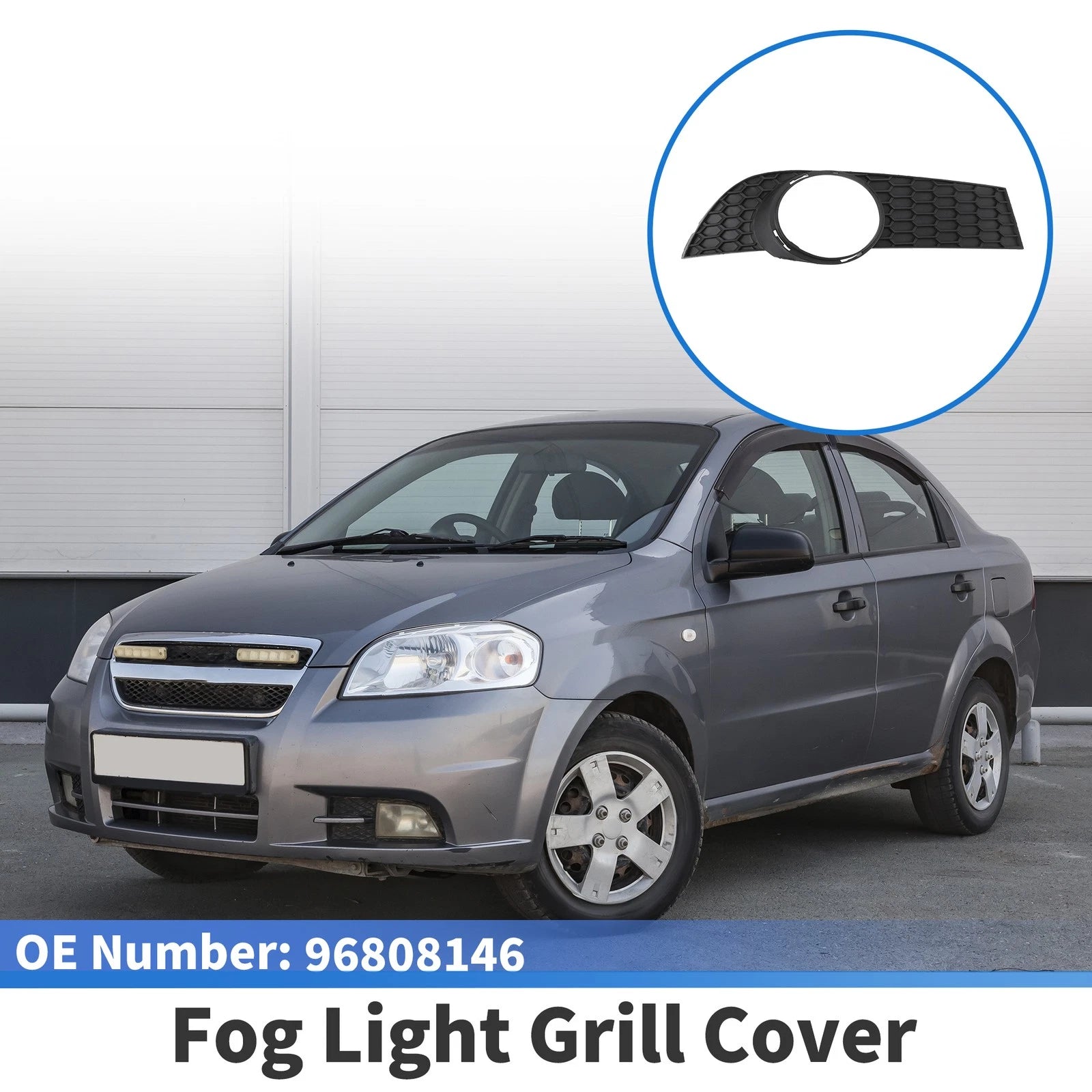 1 Pc Fog Light Grill for Chevrolet Aveo (2009–2011) No. 96808146