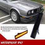 Smoked Lens Amber LED Side Marker Lights for BMW E30 E34 (1982–1996)