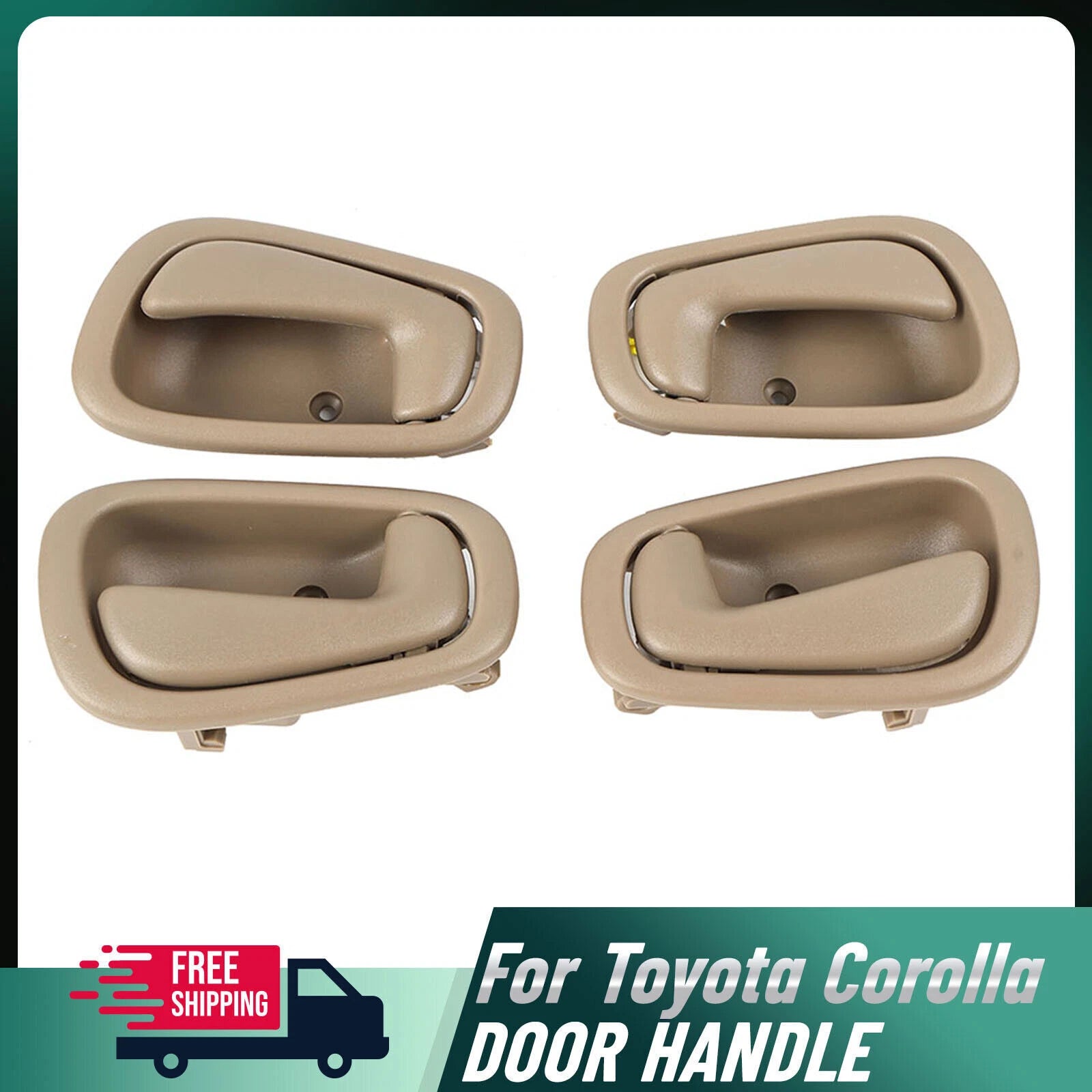 Left Right Beige Inside Door Handles for 1998–2002 Toyota Corolla Prizm