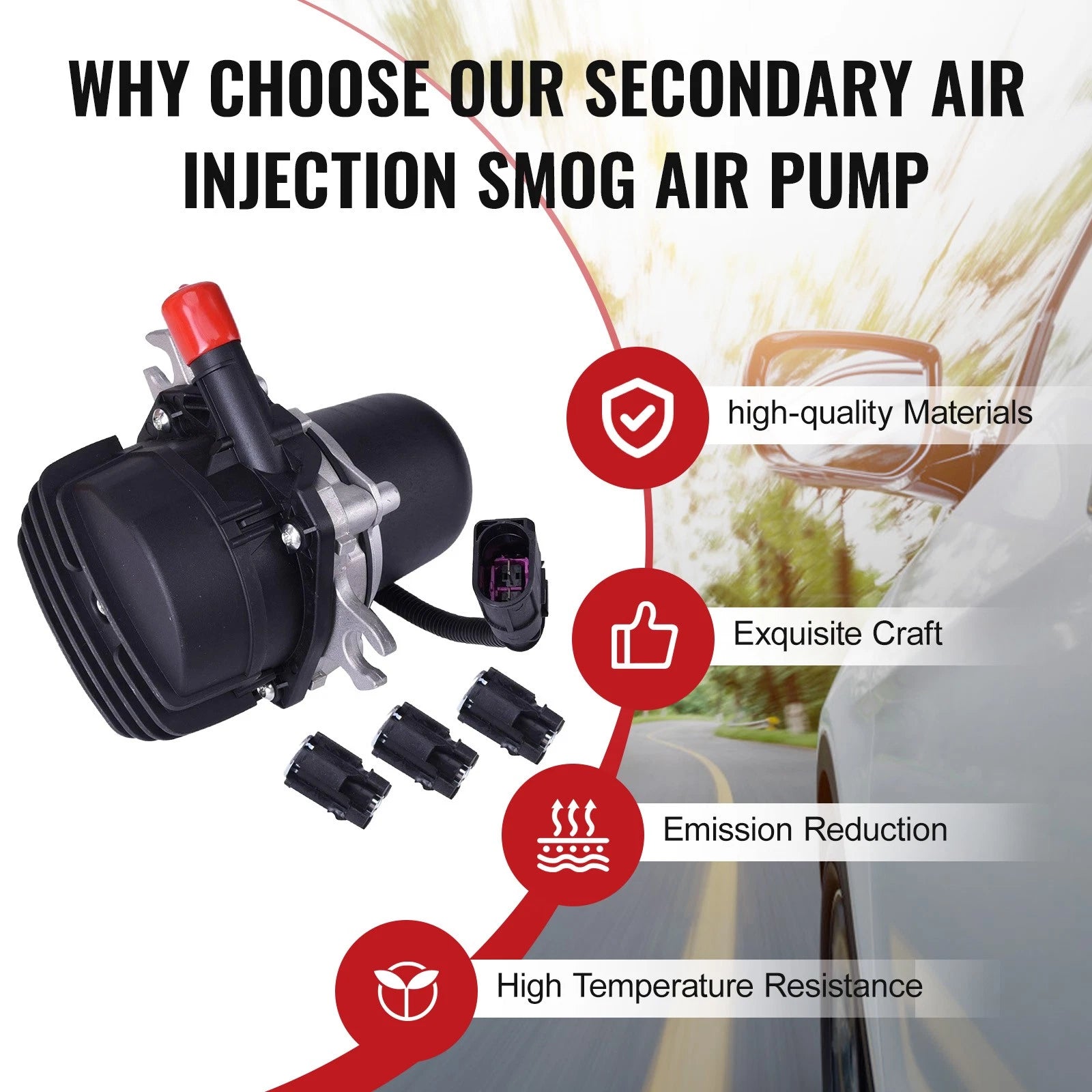 Left Secondary Air Injection Smog Pump for Porsche Cayenne (2003-2006)