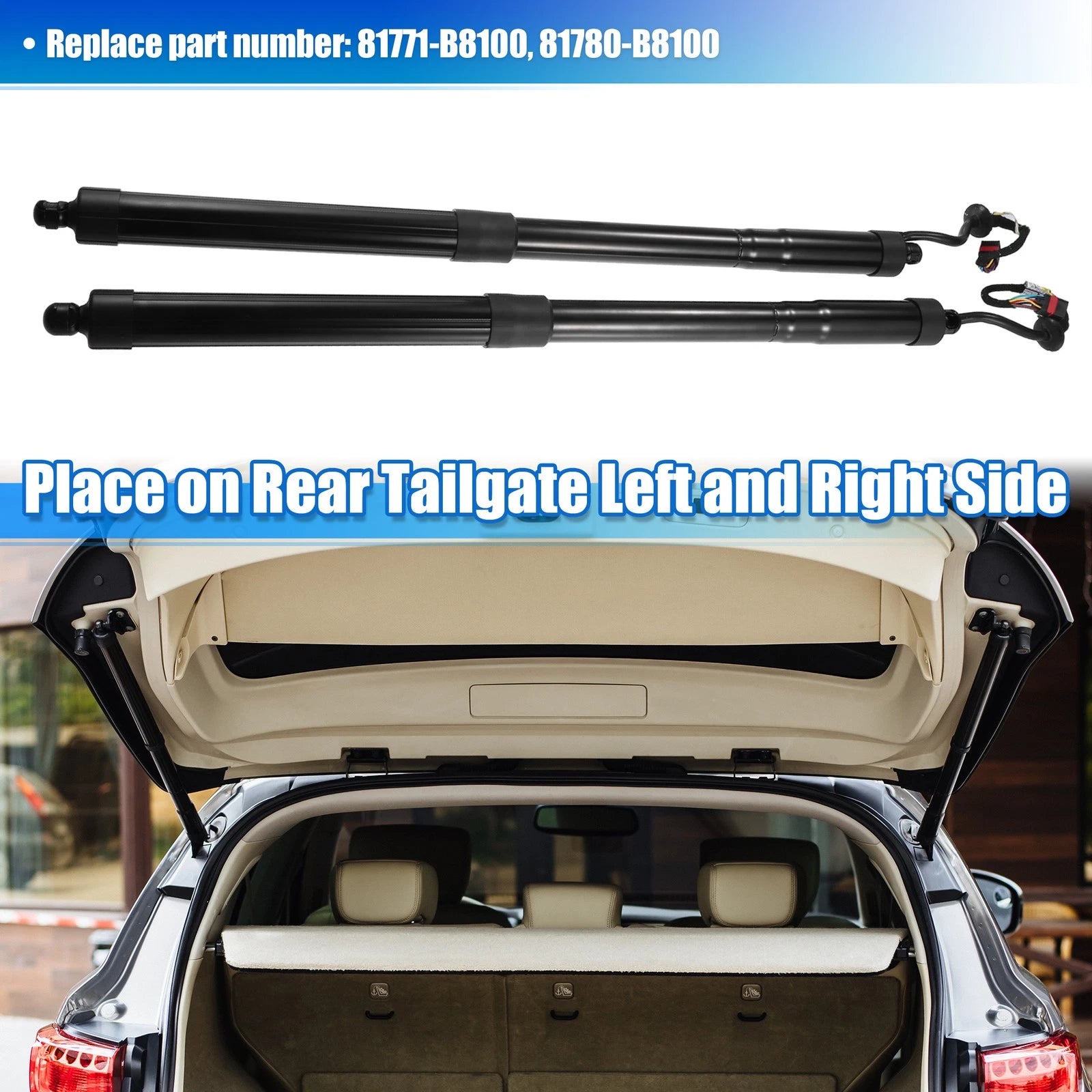 1 Pair Rear Tailgate Lift Support No. 81771B8100 for Hyundai Santa Fe (2013–2018)