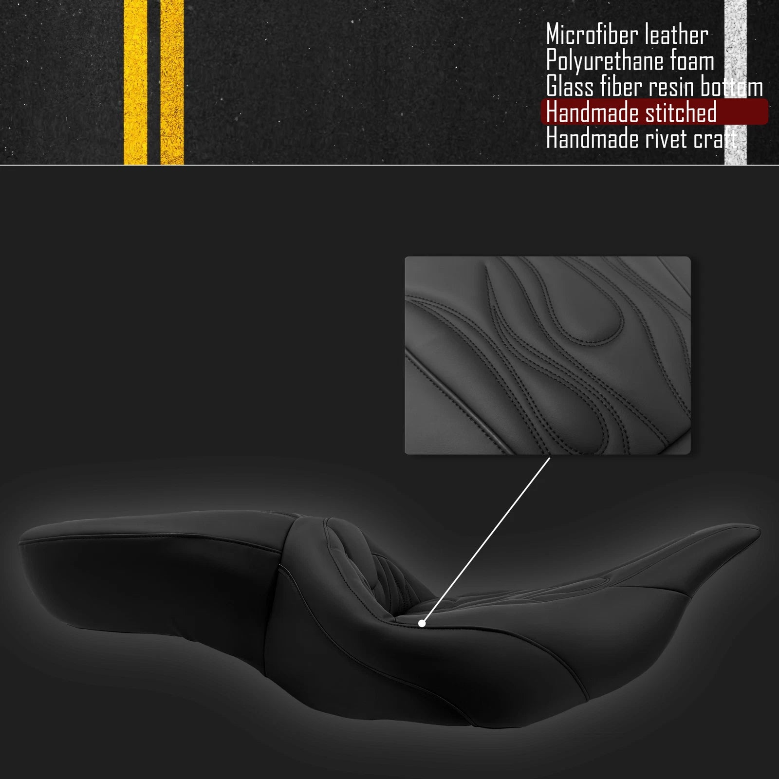 One Piece Vinyl Seat for Harley Touring FLHT/FLTR (1997–2007)