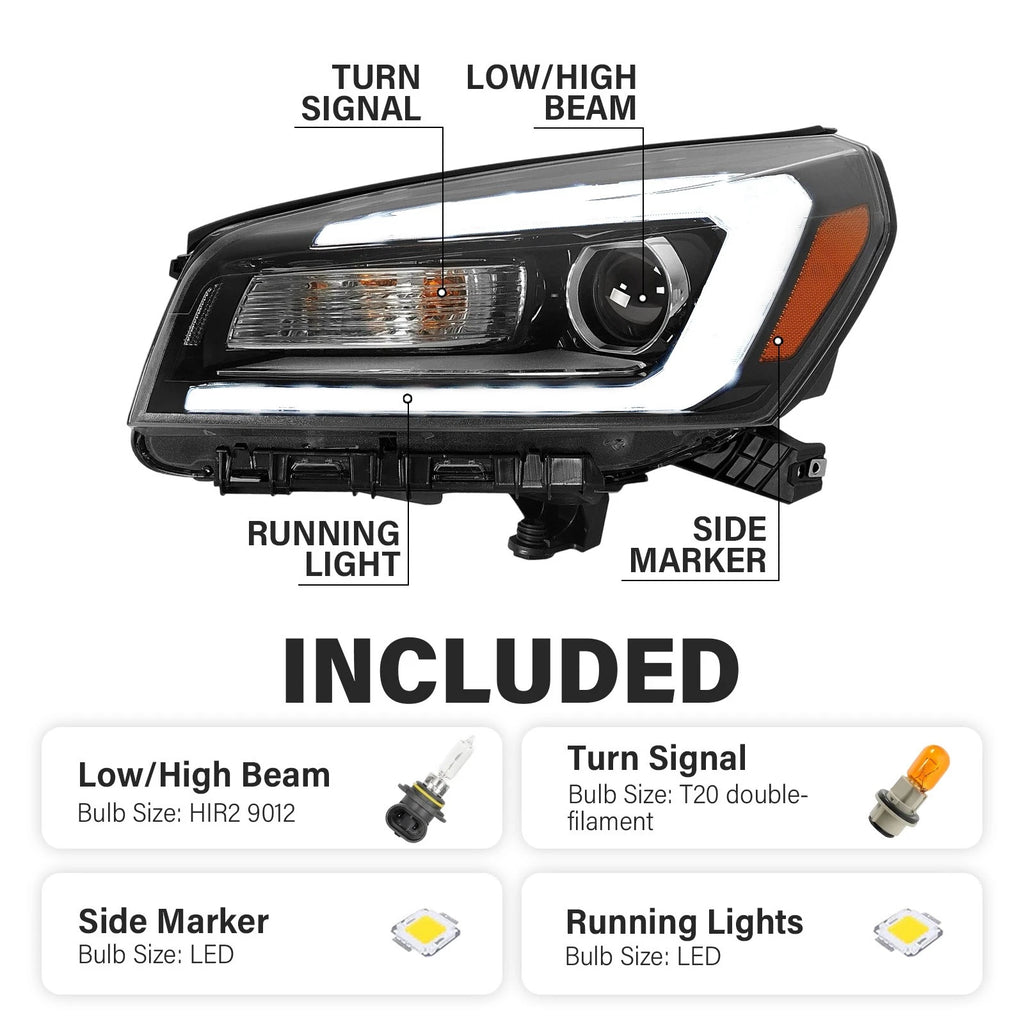 LED Projector Headlights for GMC Acadia Limited (2013–2016)