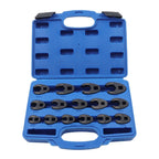 15-Piece Crowfoot Flare Nut Wrench Set for Metric Nuts (8–24 mm)