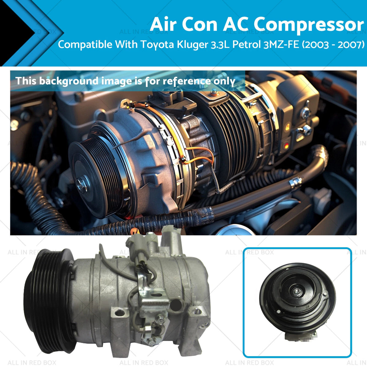 AC Compressor for Toyota Kluger 3.3L Petrol 3MZ-FE (2003–2007)