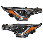 Replacement Headlight Set for Toyota Corolla (2020-2021) Black Halogen Clear