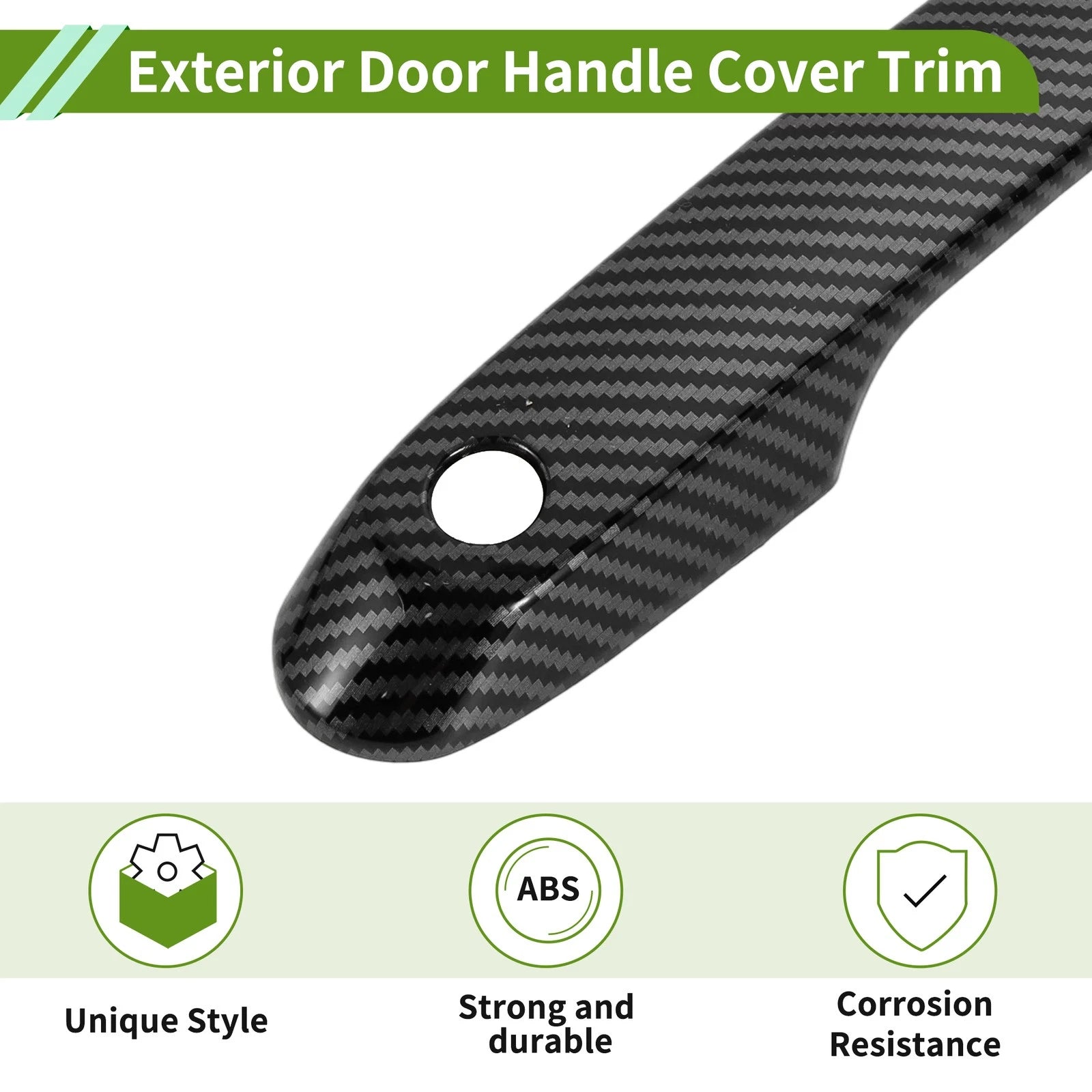 Exterior Door Handle Cover Trim for Toyota Grand Highlander (2024–2024) Carbon Fiber Black