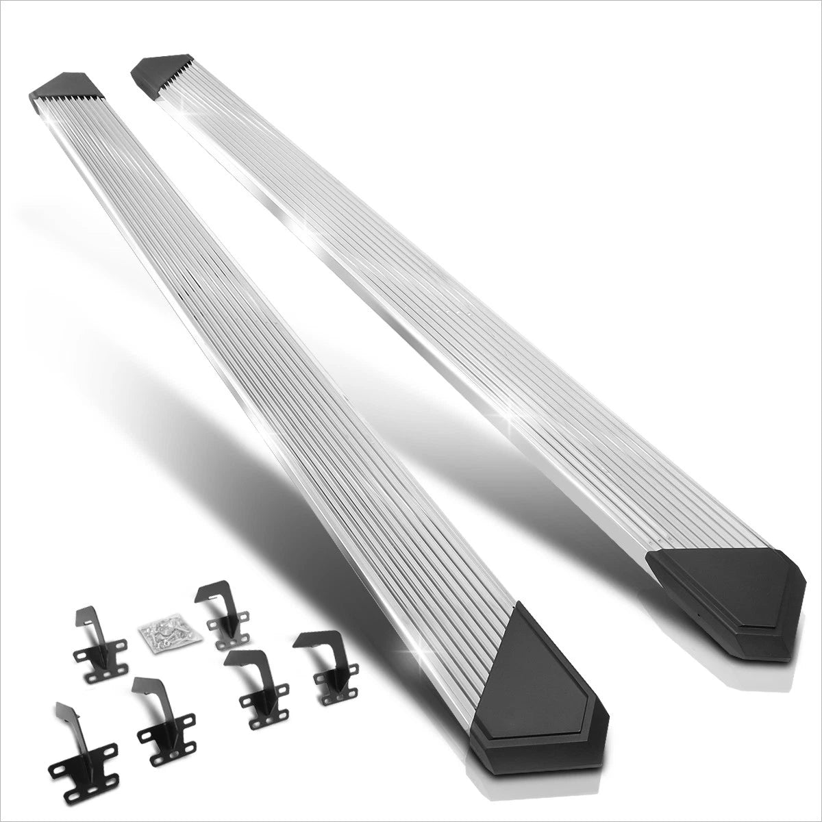 2X 6" Ridged Step Nerf Bar Running Boards for Dodge Ram 1500 Crew Cab (2019–2024)