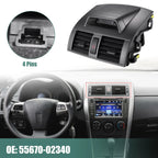 Center Dash A/C Air Vent Outlet Panel with Clock for Toyota Corolla (2009–2013)