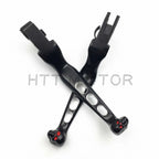 Black Smooth Wide Blade Levers for Harley-Davidson Road King (2014–Present)