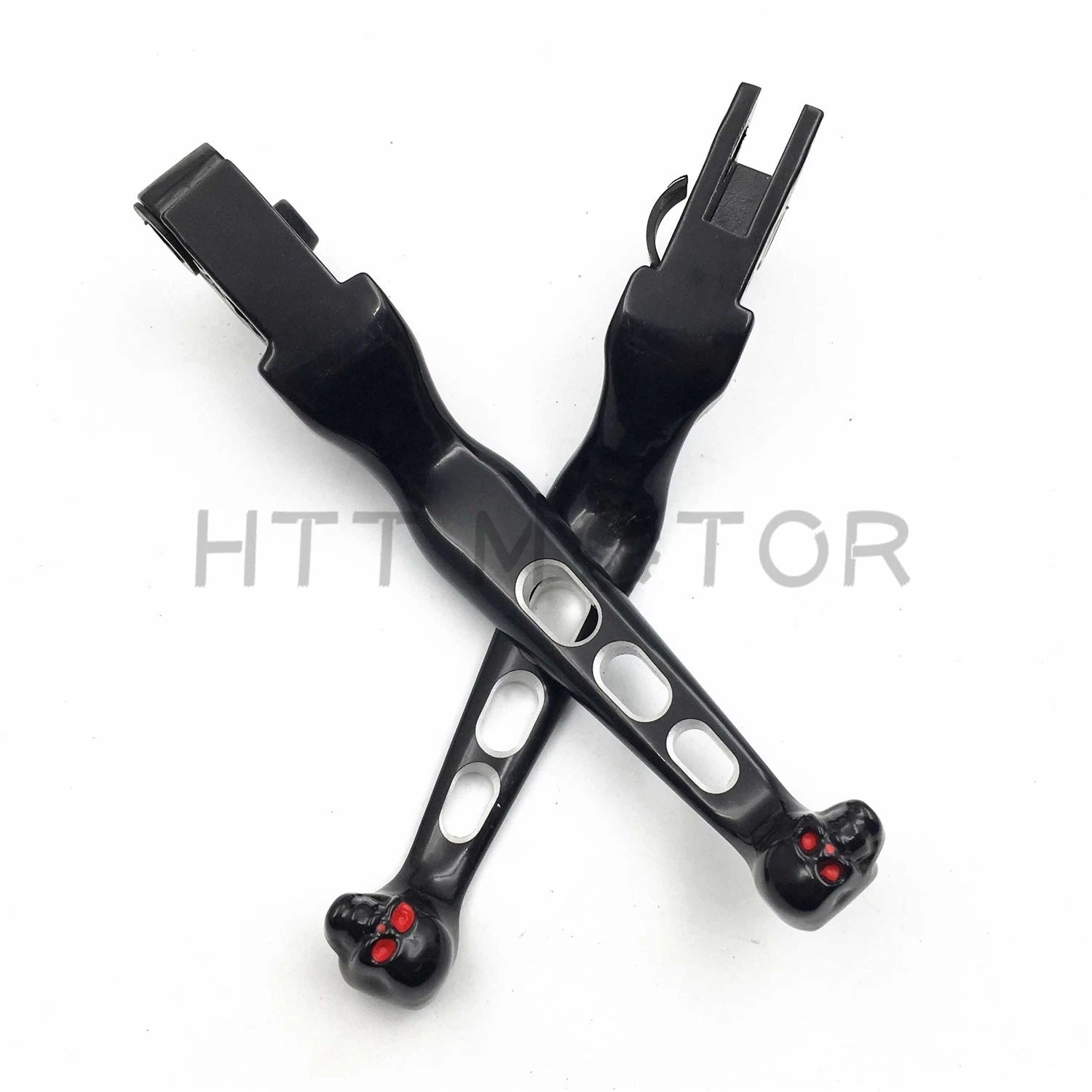 Black Smooth Wide Blade Levers for Harley-Davidson Road King (2014–Present)