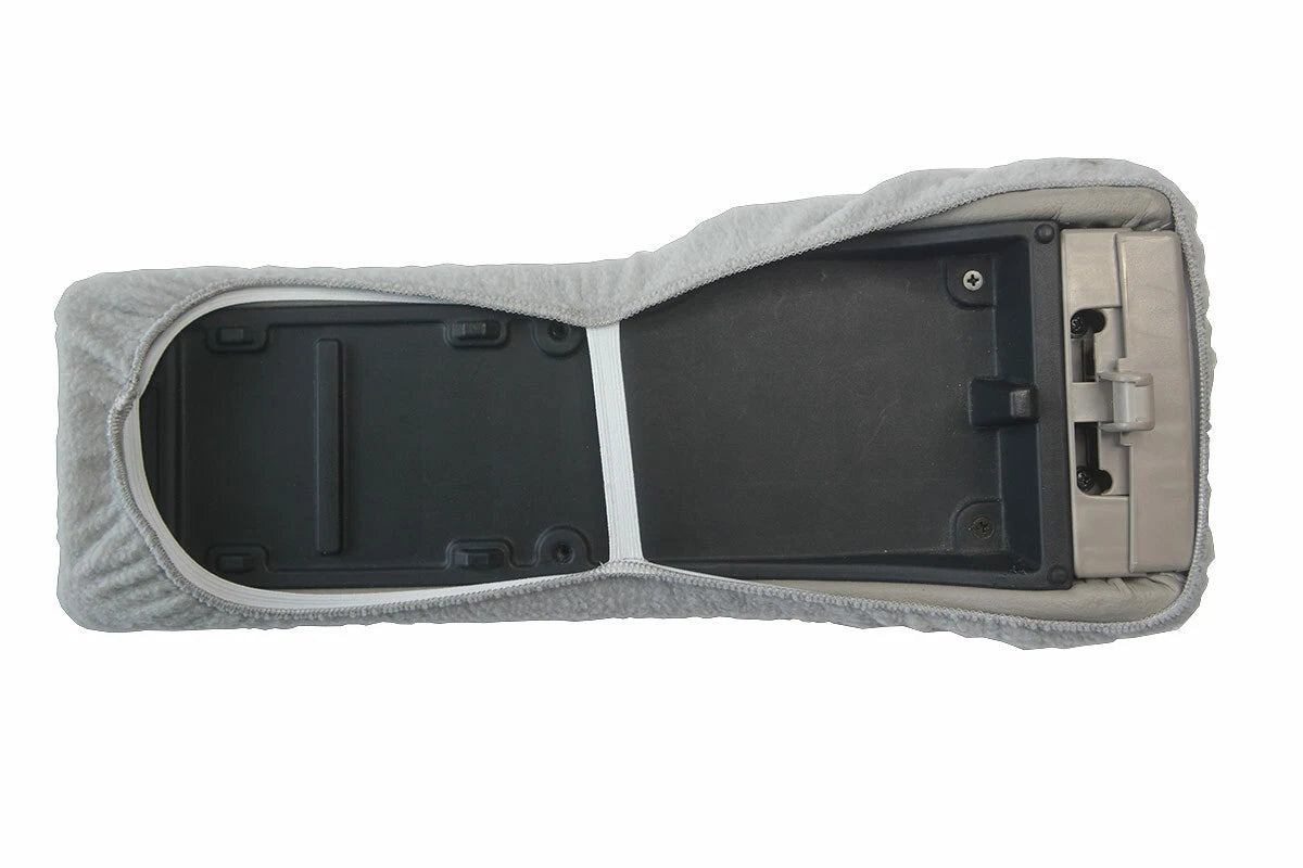 Fleece Console Lid Armrest Cover for Toyota Tacoma (2001–2004) Gray