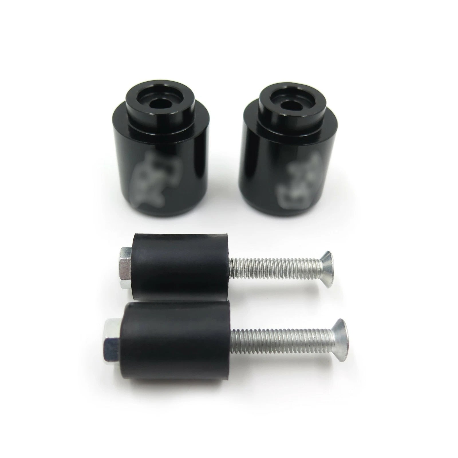 Set of 2 Black Rubber Bar Ends Weight Sliders for Yamaha YZF-R1 (1998–2012)