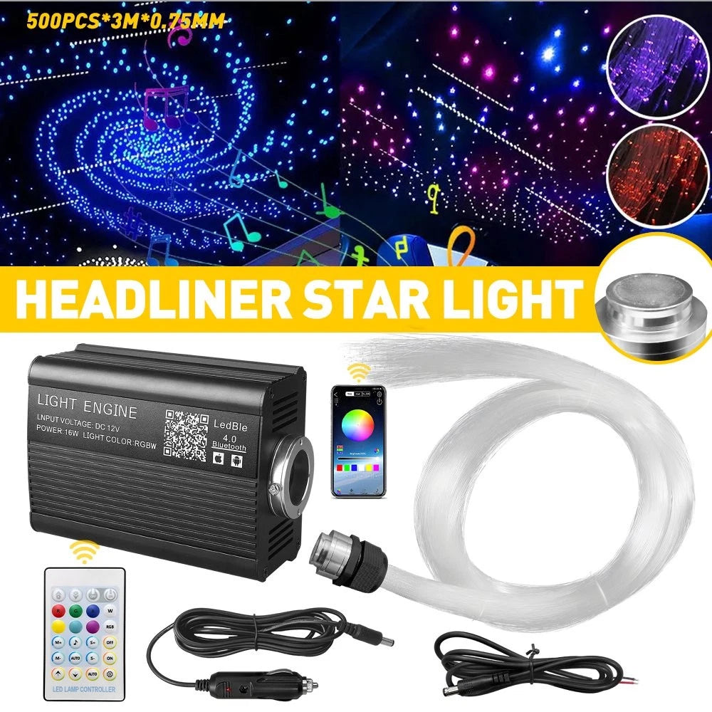 Star Light Kit for Home Car Headliner (Roof Meteor Twinkle Ceiling)