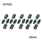 10-Piece Hexagonal Screwdriver Bit Set 25mm Length