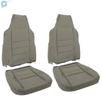 Set of 2 Leather Seat Covers for Ford F250 F350 F450 (2002–2007) Gray