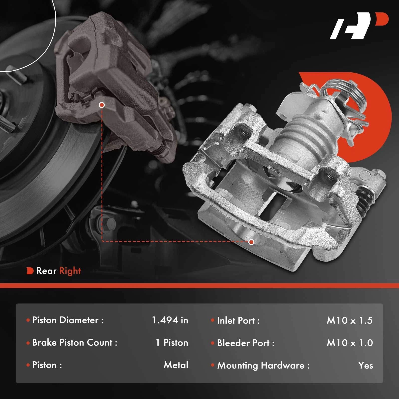 Rear Right Brake Caliper for Chevrolet Malibu (2004-2012)