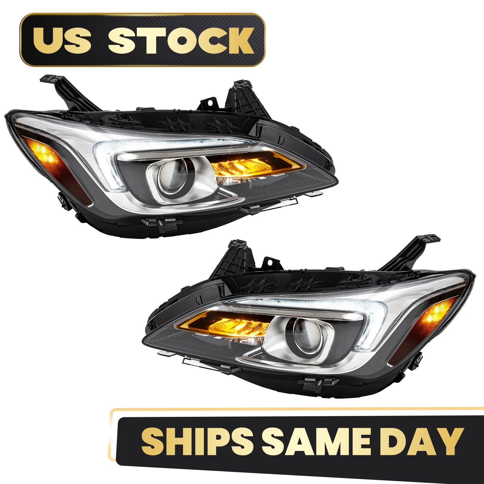 HID Xenon Headlight Pair for Buick LaCrosse (2017–2019) AFS DRL