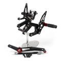Adjustable Rearset Foot Pegs for Yamaha YZF R6 (2020) - Black