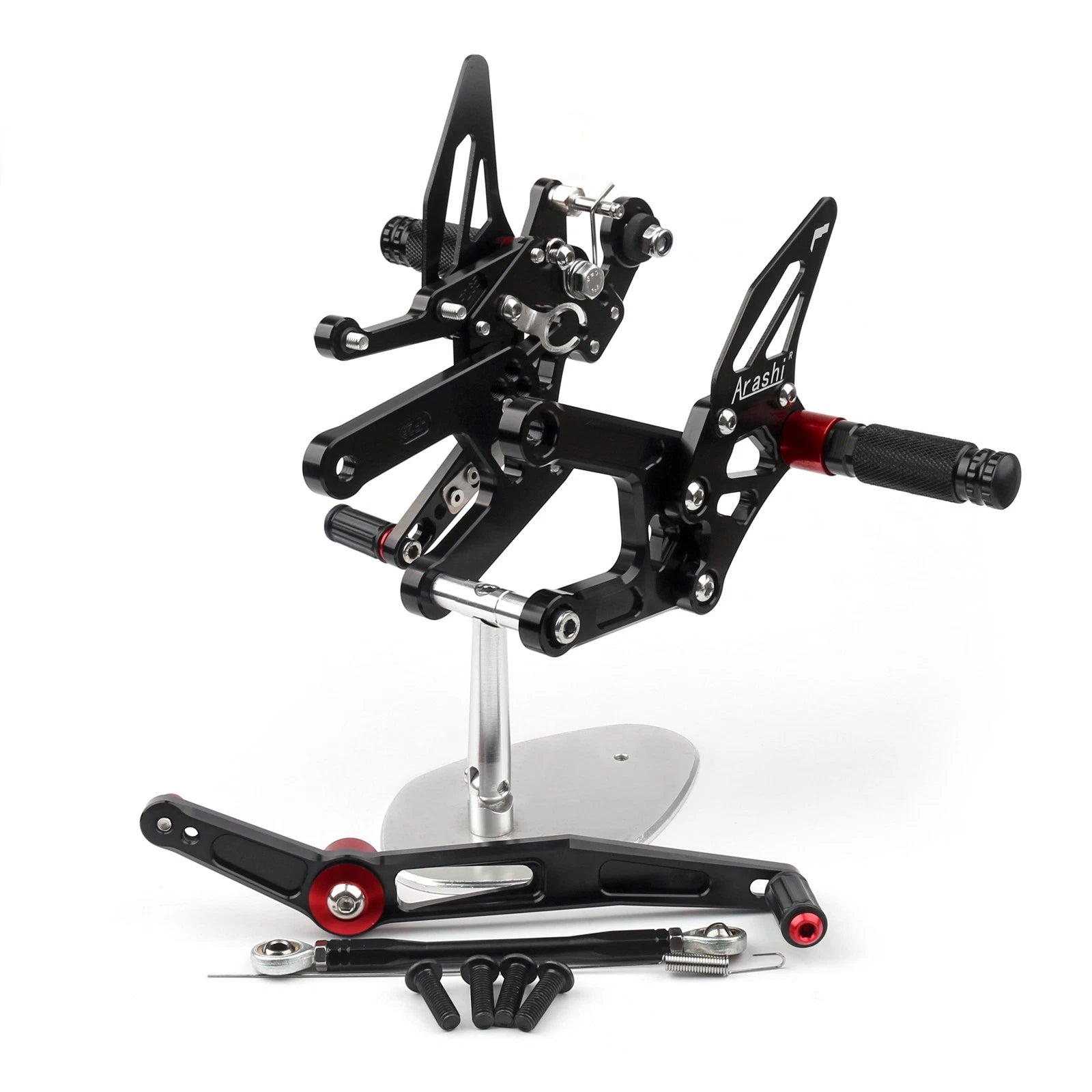 Adjustable Rearset Foot Pegs for Yamaha YZF R6 (2020) - Black