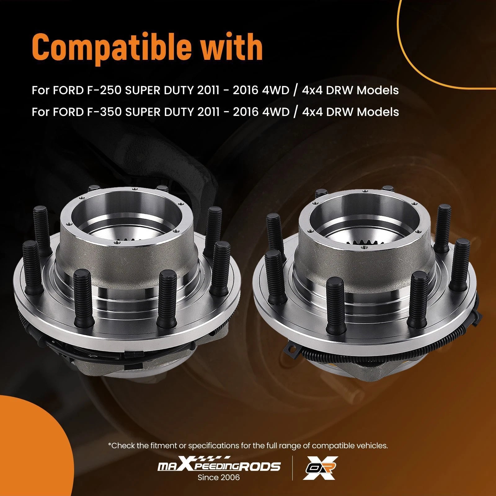 Front Wheel Hub Bearings Pair for Ford F-250 F-350 Super Duty (2011–2016)