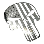 Thin Blue Line Punisher Skull Emblem Polished Stainless for Dodge Charger (2015–2023)