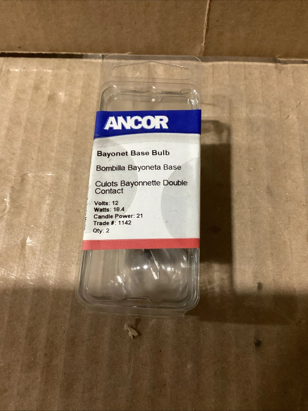 2X Double Contact Bayonet Base Bulb 12V for Ancor 521142