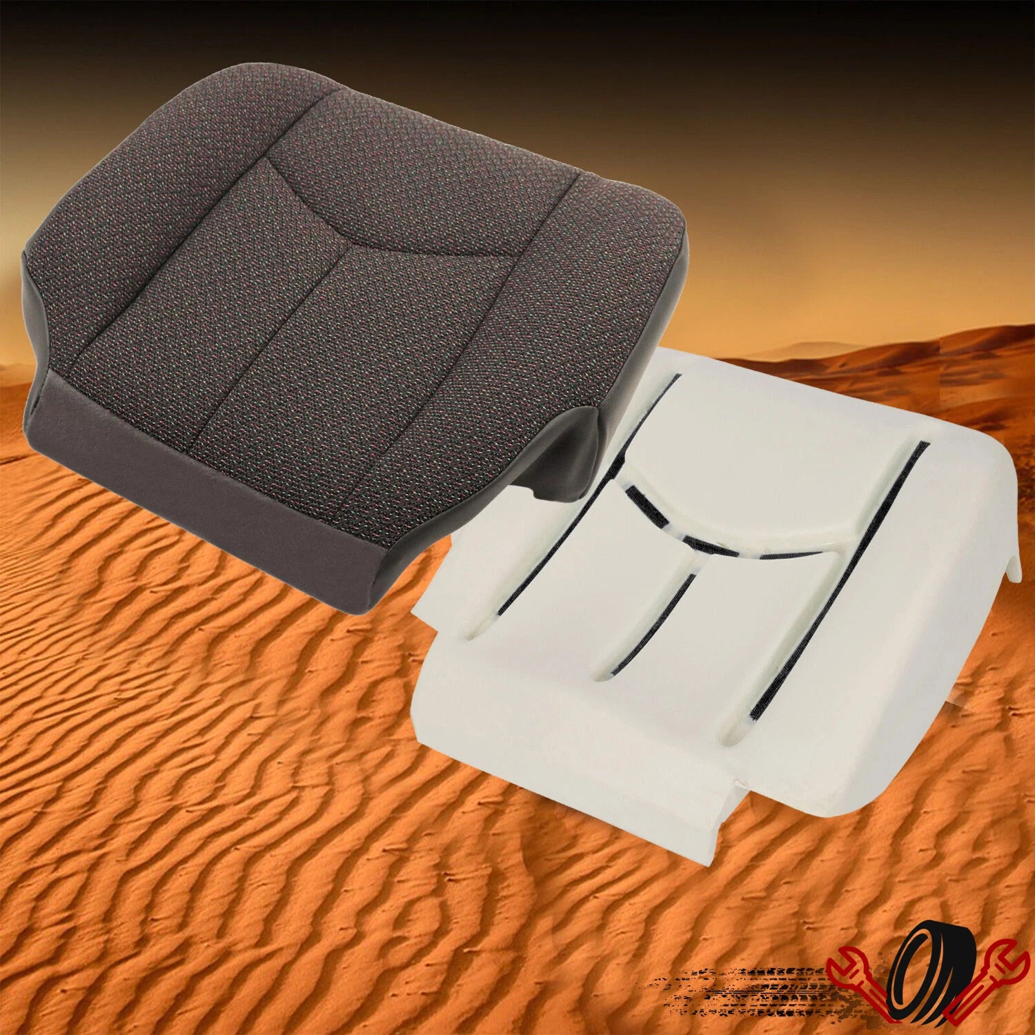 Driver Seat Foam Cushion & Bottom Cover for Chevy Silverado (2003–2007)