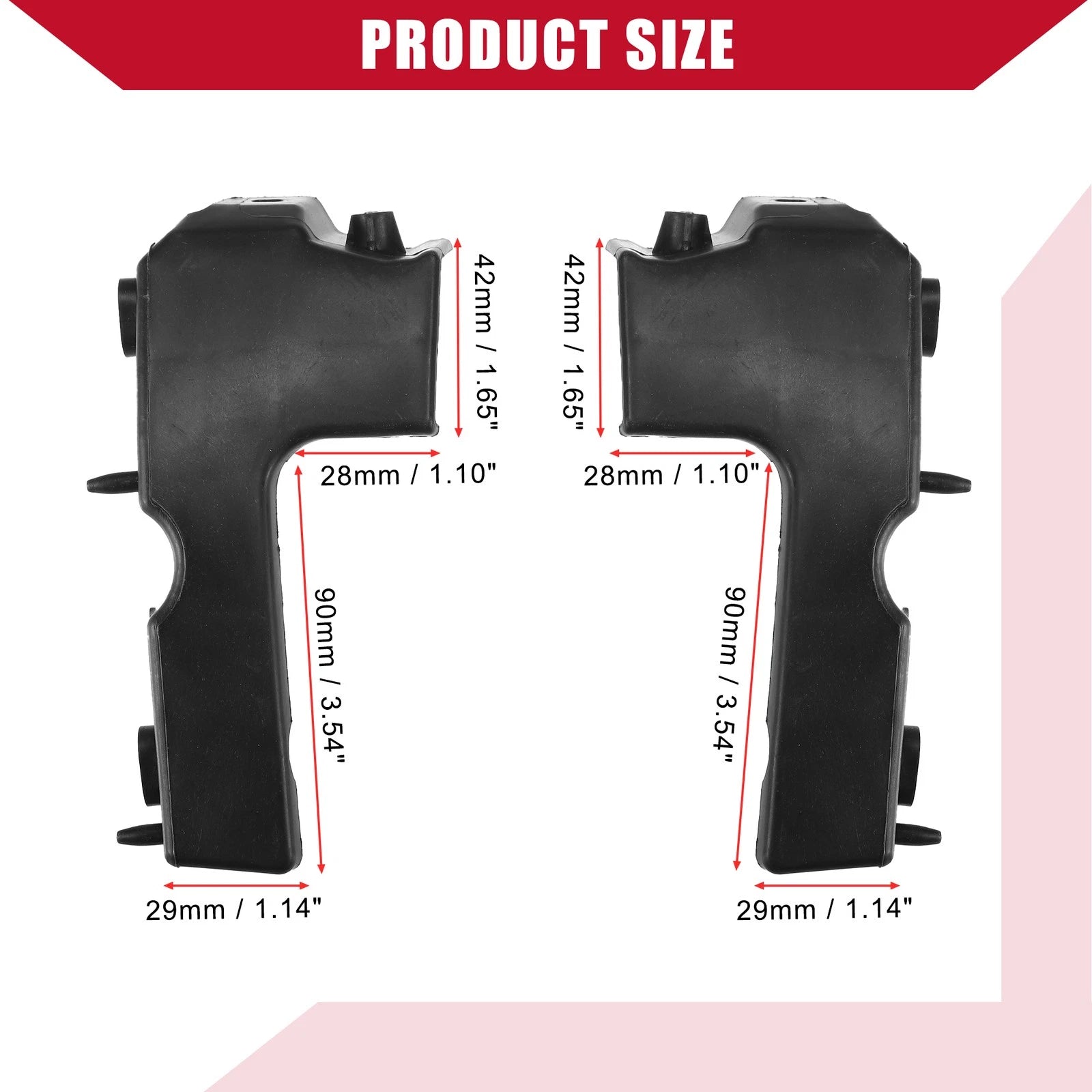 Pair Front Bumper Guide Fender Mount Bracket for Audi A4 (2005–2009) NO.8E0807284E