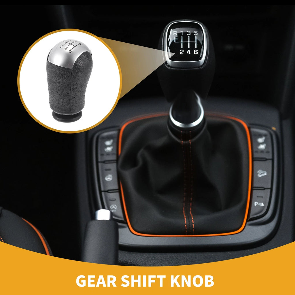 6 Speed Manual Gear Shifter Knob for Ford Focus (2005–2012) Plastic Silver Tone