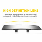 Wide-angle Convex Interior Rear View Mirror for Universal Vehicles (270mm)