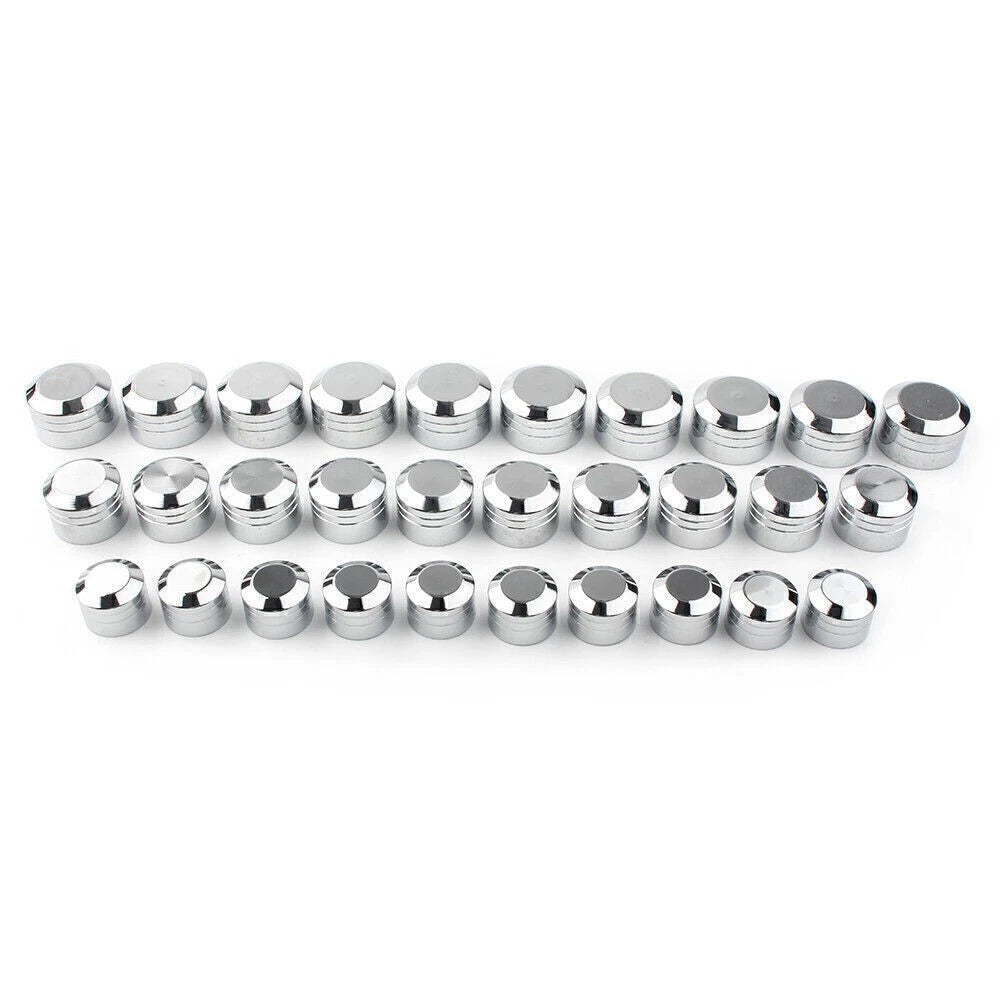 Inner 9mm Motor Bolt Topper Caps Cover for Harley Sportster Chrome