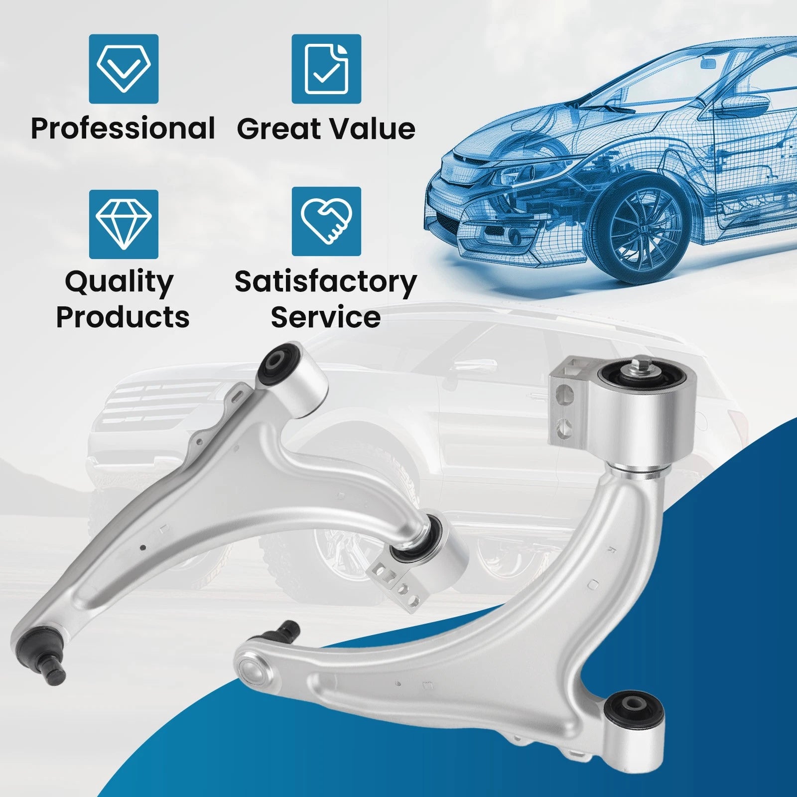 Front Suspension Lower Control Arms for Buick Lacrosse, Malibu (2010–2016)