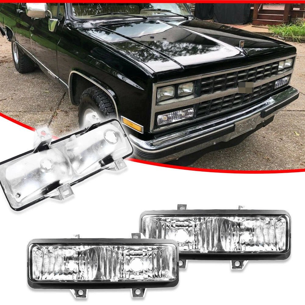 2X Clear Corner Marker Signal Lights for Chevy GMC Van Jimmy