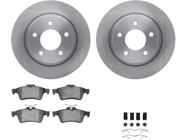 Rear Brake Pad and Rotor Kit for Mazda 3 2004-2005 (2.3L 4 Cyl, TJ615WZ)