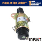 12V Fuel Shutdown Solenoid for Cummins 6C 8.3L 4BT 3.3L 3.9L (3906398, SA-3151-12)