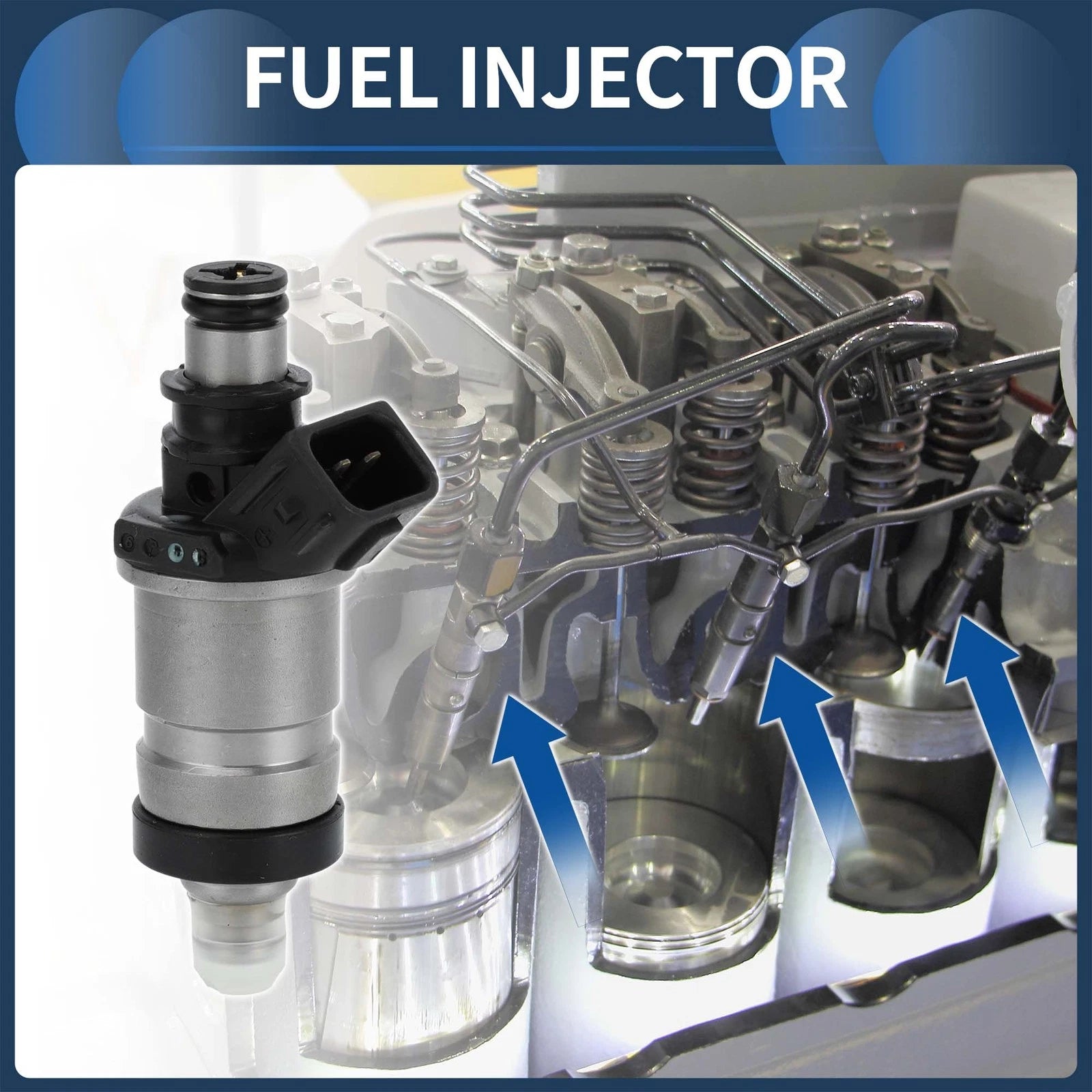 Fuel Injector No. 06164-P2J-000 for Honda Civic EX (1996–1998) 1.6L Black
