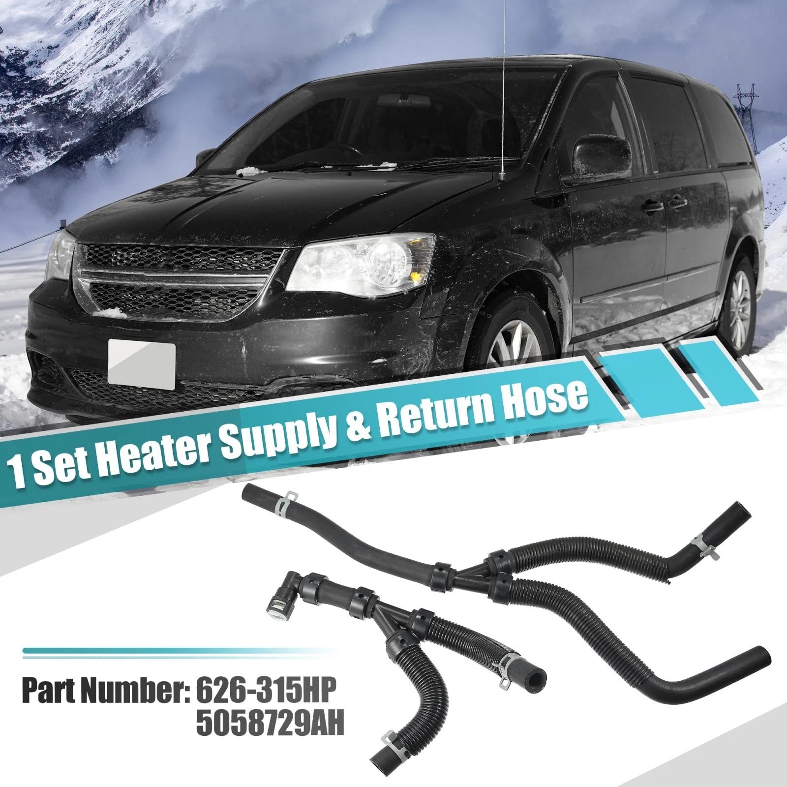 Heater Supply Return Hose 626-315HP 5058729AH for Chrysler Dodge Ram 