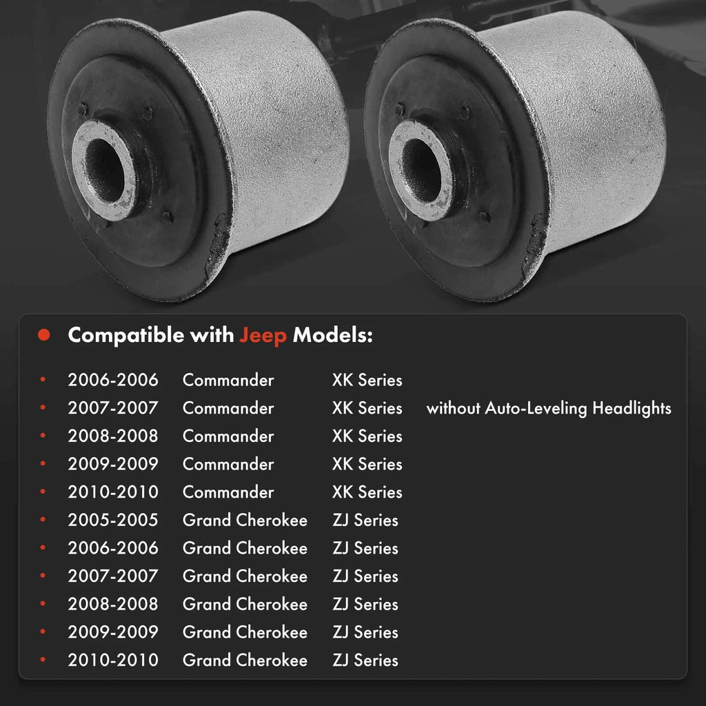 2X Front Upper Control Arm Bushing for Jeep Grand Cherokee (2005-2010)