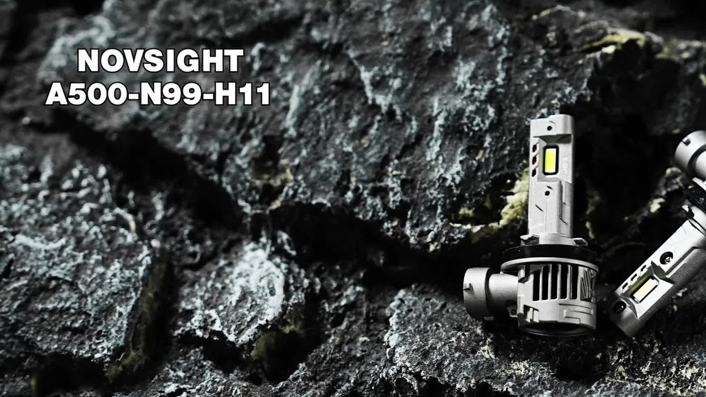 2X H11 H8 LED Headlight Conversion Bulbs for NOVSIGHT (6500K, 24000LM)