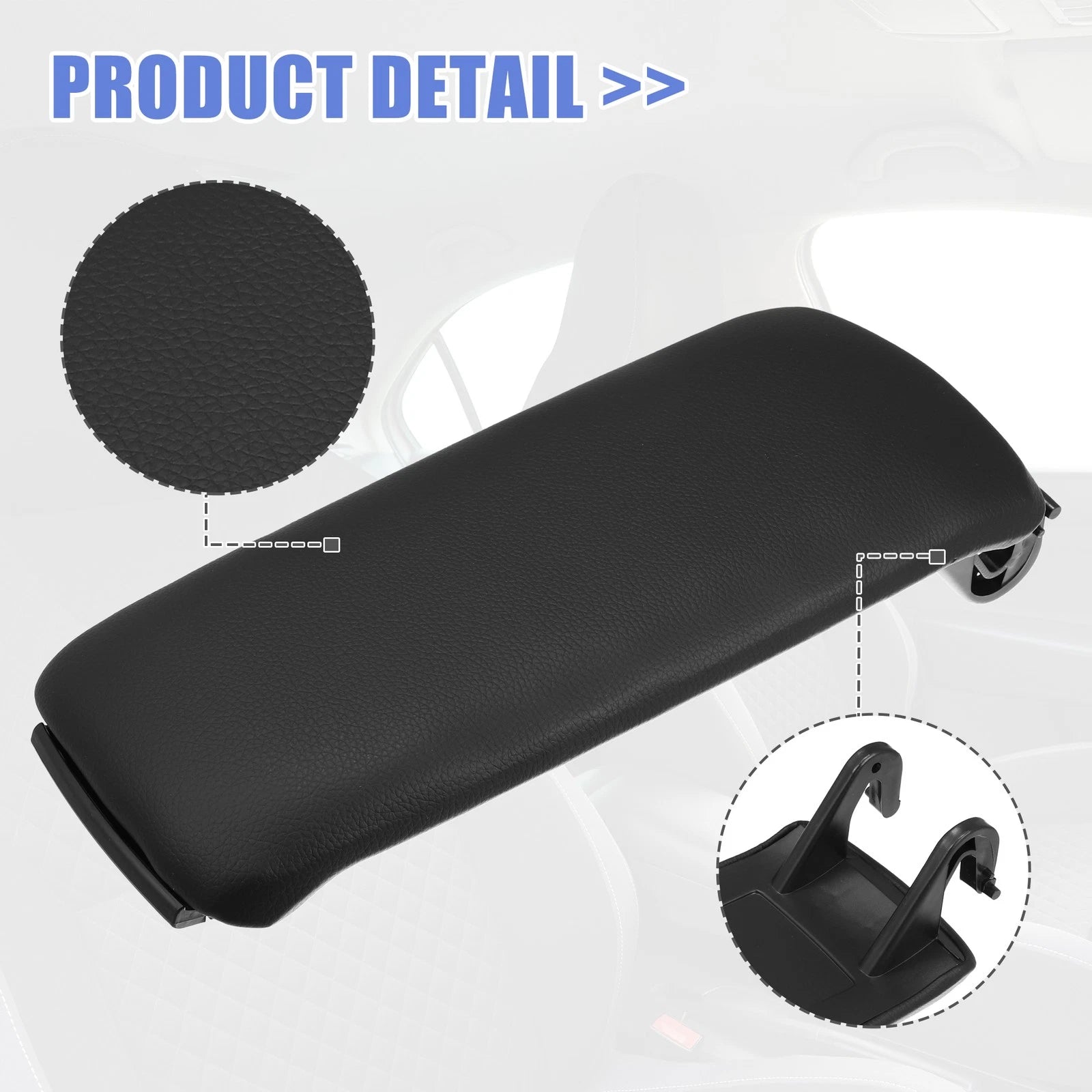Center Console Cover for Audi A6 C5 (2000–2005) Armrest Pad Black