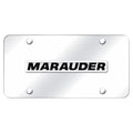Chrome Name on Chrome License Plate - Officially Licensed for Mercury Marauder
