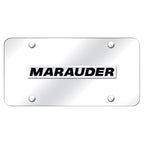 Chrome Name on Chrome License Plate - Officially Licensed for Mercury Marauder