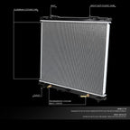 Aluminum Core Cooling Radiator for Kia Sorento 2003–2006 DPI 2585