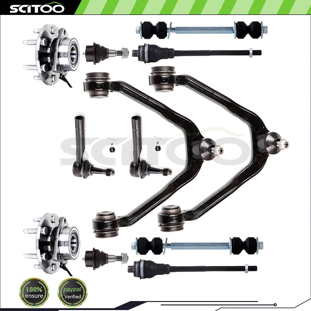 Set of 12 Front Control Arm Ball Joint Tie Rod End Links for GMC Yukon XL 1500 (2000–2006)