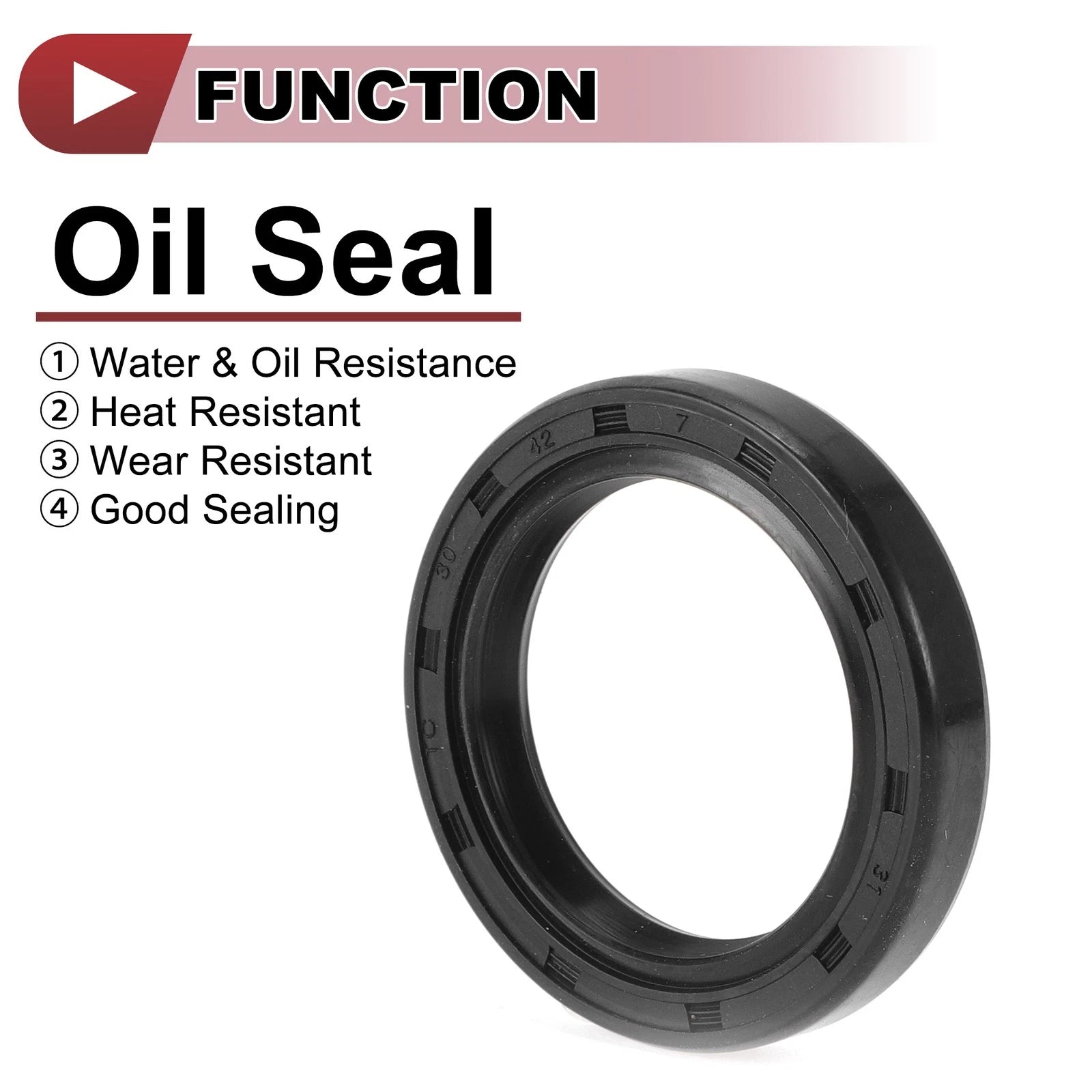 Set of 5 Rotary Shaft Oil Seals 30x42x7mm Nitrile Rubber 672668828465