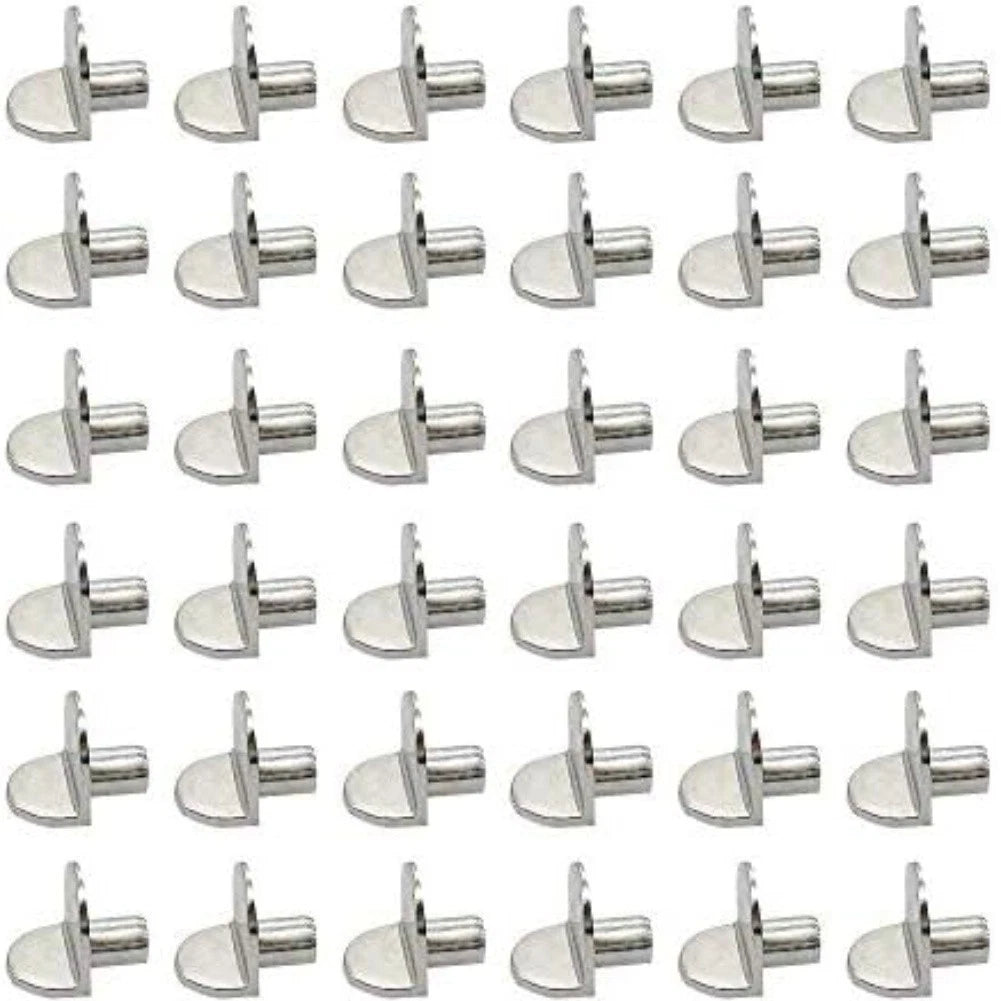 Set of 4 Plastic Alloy Shelf Supports for Cabinets Bookcases 5mm
