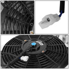 2X Aluminum 2-Row Racing Radiator + Cooling Fan Shroud for Honda EG/EH/EJ/EM/DC (1994–2000)